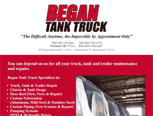 Tablet Screenshot of begantanktruck.com